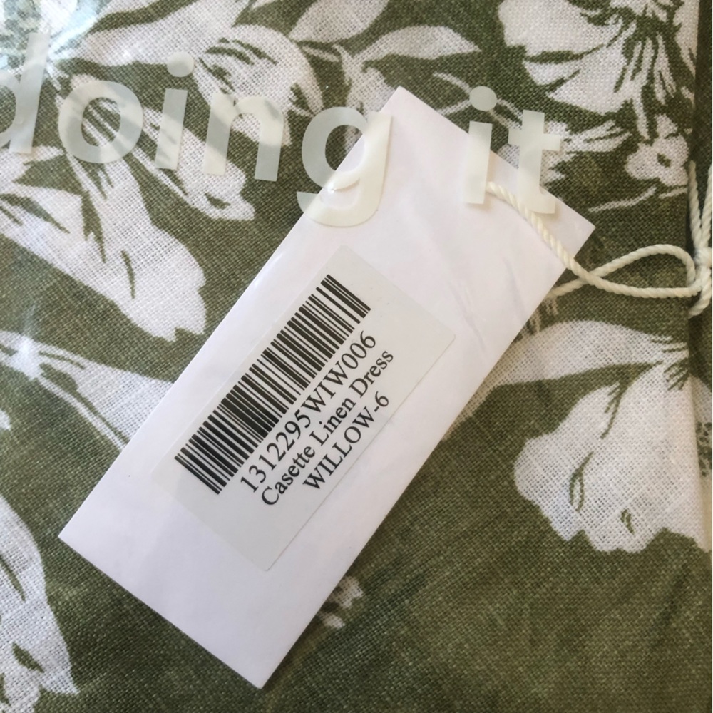 Reformation Casette Linen Dress - Willow - Picture 6 of 8